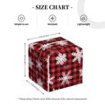 thumbnail image 4 of Fotbe Snowflakes On A Buffalo Plaid Christmas Porta Pañuelos Decorativo de Cuero, Caja Cuadrada Moderna para Pañuelos Faciales, Organizador y Dispensador 5x5x5'', 4 of 7