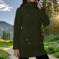thumbnail image 2 of Jxximdong Fashion Coat for Women, A Hooded Slimming and Casual Jacket for Ladies, Women's Coats Green, 2 of 9