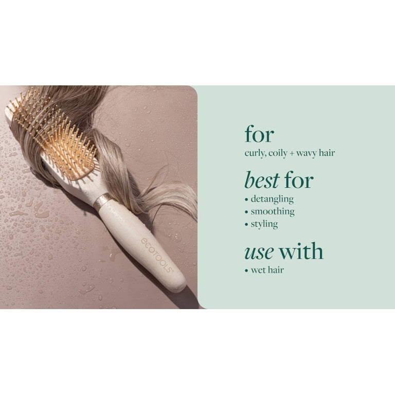 EcoTools Curl Activating Detangler Hair Brush with Bamboo Handle