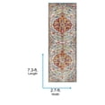 thumbnail image 3 of Livabliss Harput Vintage Medallion Runner Area Rug,2'7" x 7'3",Orange/Aqua, 3 of 9