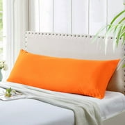 Evolive Ultra Soft Microfiber Body Pillow Cover/Pillowcases 21"x54" with Hidden Zipper Closure(21"x54" Body Pillow Cover, Orange)