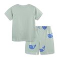 thumbnail image 3 of Hiijoy Toddler Boys Outfits Whale Print Short Sleeve T Shirt & Shorts Set, Sizes 3-4T, 3 of 7