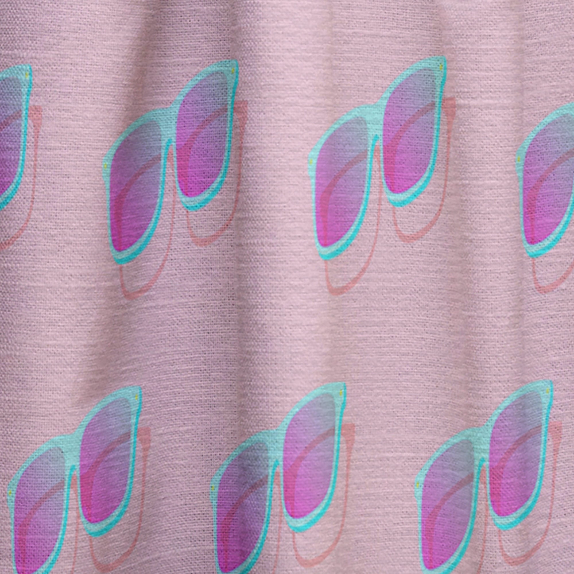 Designart 'Pink Fashion Abstract Retro Pattern I' Mid-Century Modern Curtain Panel