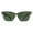 Slate / Green, variant on Unique Metal Top Brow Angular Cat Eye Sunglasses All Black