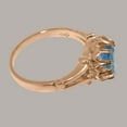 thumbnail image 4 of LBG British Made 14k Rose Gold ring with Natural Blue Topaz Womens Anniversary Ring - 33 size options - Size 11, 4 of 6