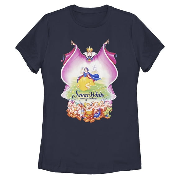 Womens Snow White and the Seven Dwarfs Classic Evil Queen Movie Poster T Shirt