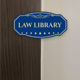 thumbnail image 5 of Victorian Plus Law Library Wall or Door Sign - Blue | Legal and Courtroom Decoration - Medium, 5 of 8