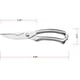 thumbnail image 5 of Tijeras para aves de corral de alta resistencia, tijeras de cocina con resorte ultraafiladas para carne, pollo, pescado, mariscos, barbacoa (plata), 5 of 5