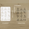 thumbnail image 2 of 1pc Plastic Drawing Painting Stencils Templates for Painting on Scrapbook Fabric Tiles Floor Furniture Wood Rectangle Yoga Pattern 29.7x21cm, 2 of 7