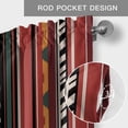 thumbnail image 6 of Red Boho Farmhouse Short Window Curtain Valances, Vintage Ethnic Tribe Rod Pocket Kitchen Valances for Living Room Bedroom Bathroom Cafe 54" x 18", 6 of 8