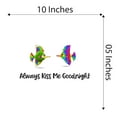 thumbnail image 4 of Always Kiss Me Goodnight Kissing Angel Fish Stained Glass Decals Stickers Beautiful Crown Prince Unicorns Royalty For Mirror Decorating Holiday Gift Ideas Wall Decal Sticker - Size: 10 In X 5 In, 4 of 5