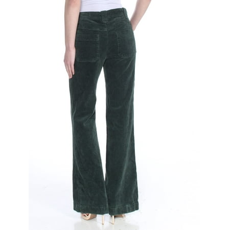 green flare pants