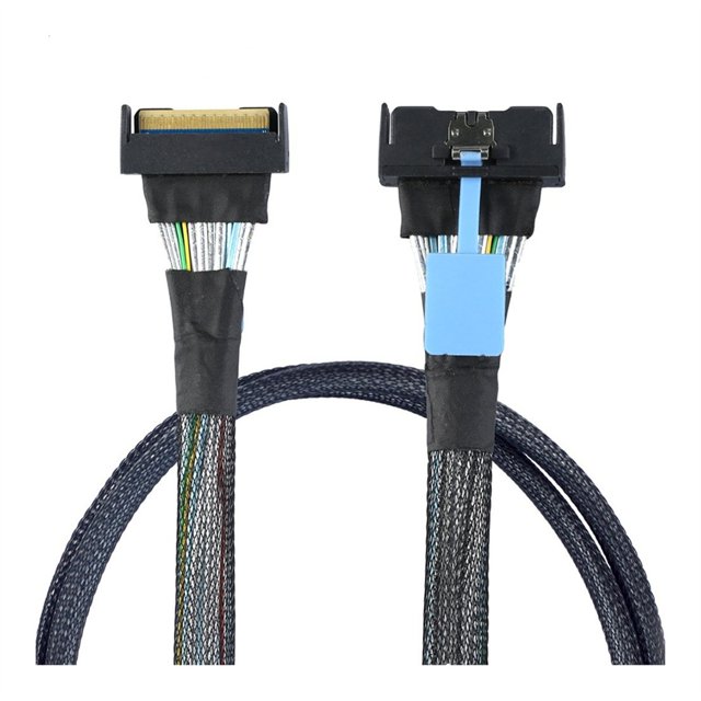 Cable Adaptador de Datos de Servidor PCIE5.0 MCIO SFF-8654 8I 5.0 PCIE de 74 Pines A MCIO 865 Slimline SAS, Accesorios para PC, 0,5 M