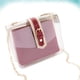 thumbnail image 4 of bolso bandolera transparente elegante, moderno, con cadena, informal, para mujeres y niñas (rojo), 4 of 8