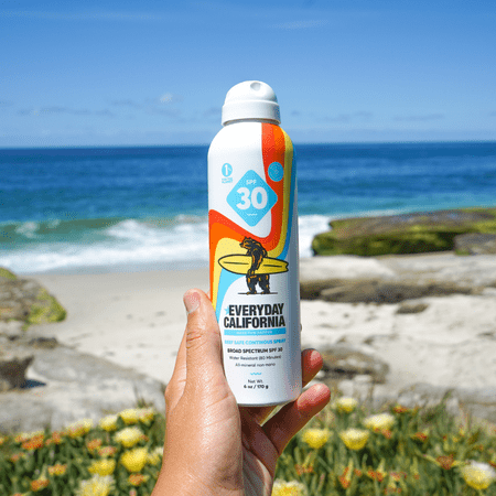 SPF 30 Reef Safe Mineral Spray Sport Sunscreen - Water Resistant Zinc Sunblock Free of Oxybenzone, Octocrylene & Octinoxate - Coral Reef Friendly UVA/UVB Broad Spectrum Sunscreen & Protector (6oz)