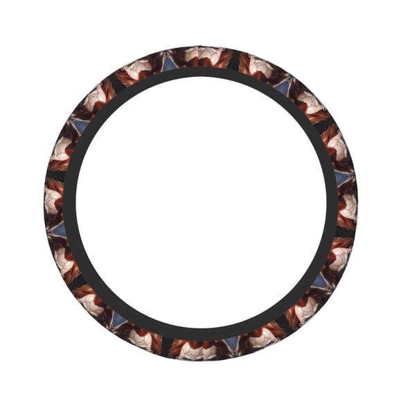 Saiise Chucky Print Steering Wheel Covers for Car,Truck and SUV,Universal 15 inch Steering Wheel Cover Protection