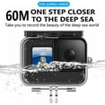 thumbnail image 4 of Waterproof Housing Case Compatible with GoPro HERO9 Black, 60M/196FT Underwater Protective Diving Casae Shell with Bracket Mount Accessories Compatible with Hero, 4 of 7