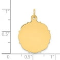 thumbnail image 2 of 14K Yellow Gold Charm Pendant 24 mm 18 Plain .013 Gauge Engravable Disc, 2 of 3