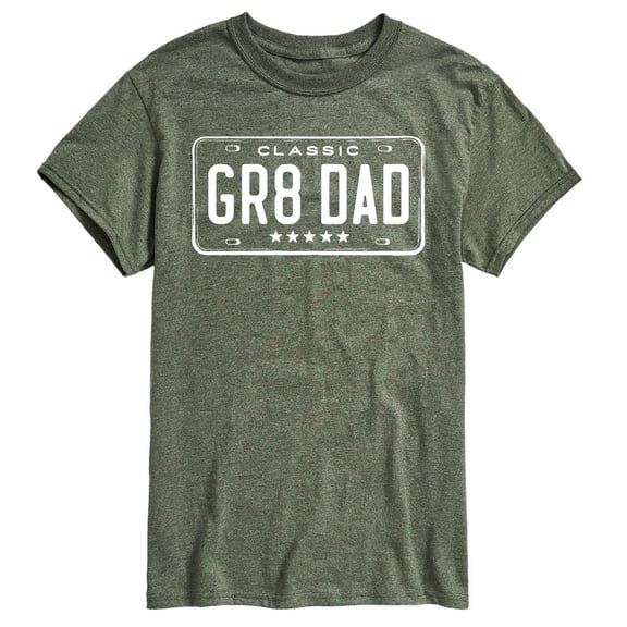 Instant Message - Gr8 Dad License Plate - Father's Day Gift - Men's Short Sleeve Graphic T-Shirt