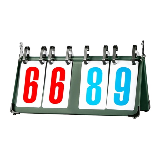 Marcador de Mesa de Puntuación de Puntuación Deportiva de 4/5/6 Dígitos Marcador Deportivo de Puntuación Fácil de Transportar para V 4 dígitos