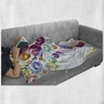thumbnail image 6 of Modern Art Soft Flannel Fleece Throw Blanket, Digital Whirlwind Textured Vortex Concentric Spirals Abstract Artwork, Cozy Plush for Indoor and Outdoor Use, 70" x 90", Multicolor, by Ambesonne, 6 of 6