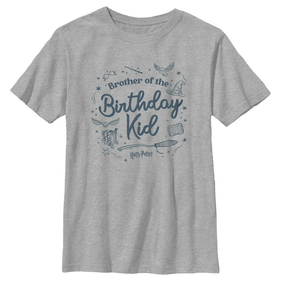 Boy's Harry Potter Birthday Kid Brother Graphic Tee Athletic Heather Large