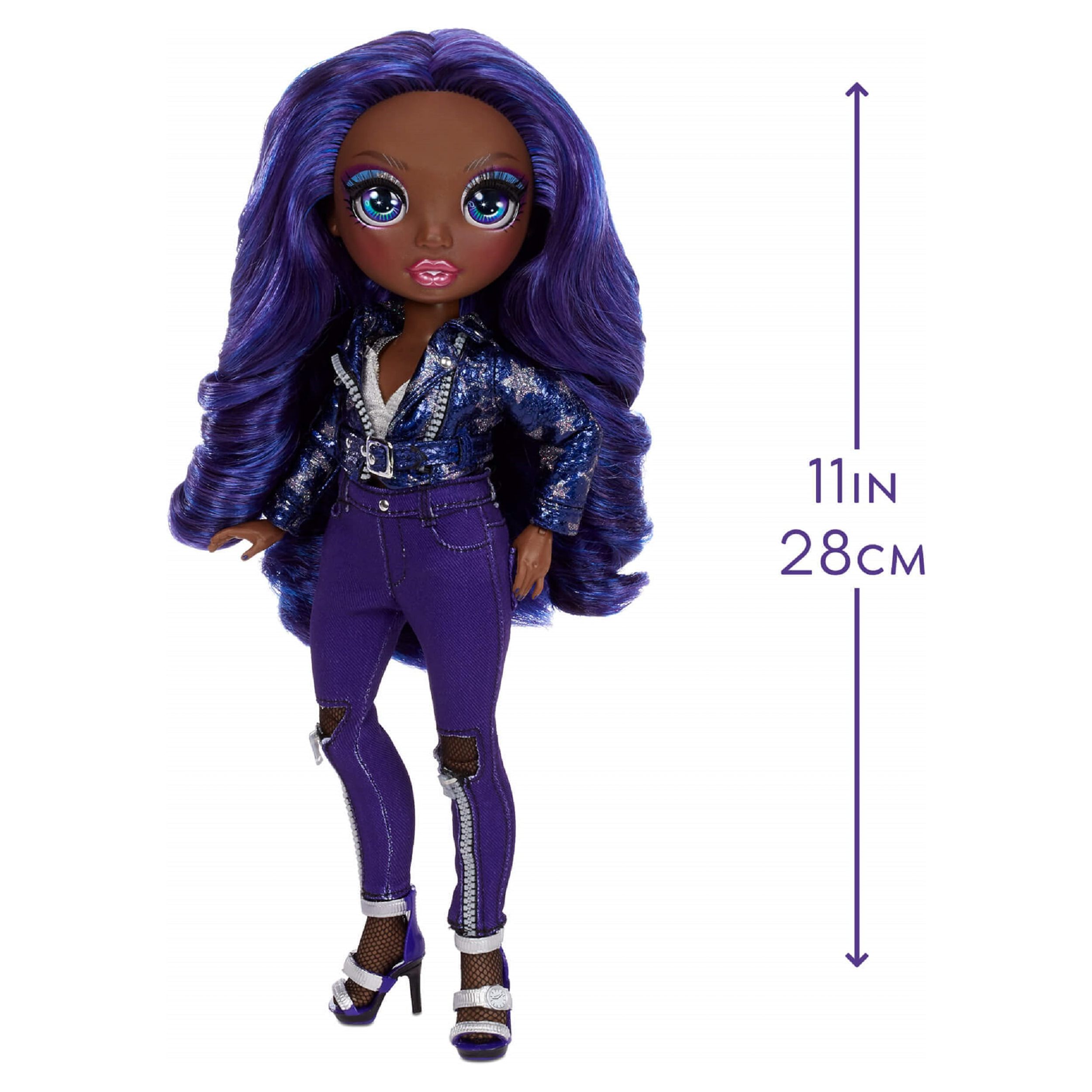 Rainbow High Krystal Bailey – Indigo (Dark Blue Purple) Fashion Doll With 2 Complete Mix & Match Outfits And Accessories, Toys for Kids 6-12 Years Old - image 6 of 8