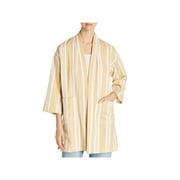 Eileen Fisher Womens Petites Organic Cotton Striped Jacket