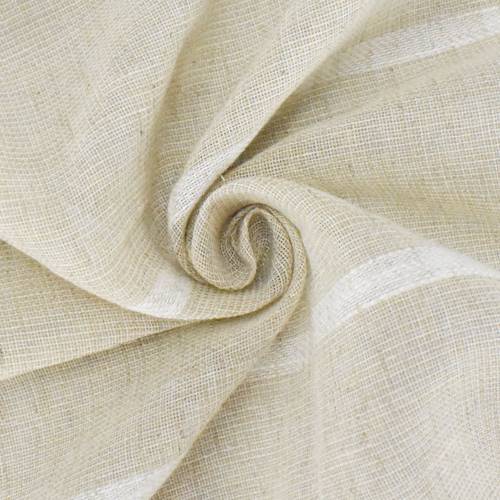 Beige Natural Stripe Sheer Drapery Fabric, Fabric By the Yard Walmart