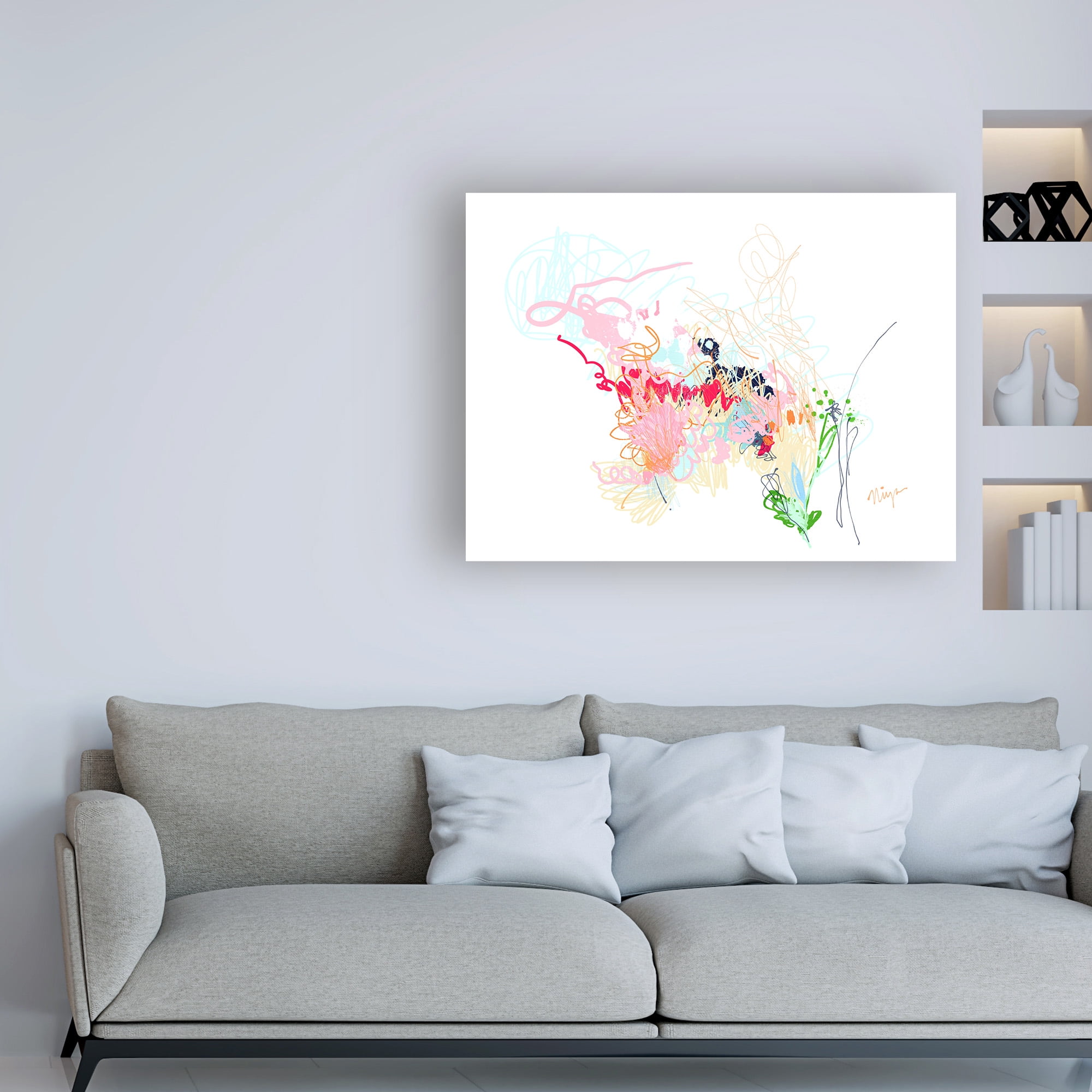 Trademark Fine Art 'Delicate Florals' Canvas Art by Niya Christin