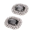 thumbnail image 1 of facefd Rhinestone Shoe Clips Wedding Buckle Shoe Buckles Bridal DIY Bride Shoe Decorative Charms Gray, 1 of 8