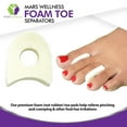 thumbnail image 2 of Premium Foam Toe Separators - Toe Spacers for Corn, Blisters, and Hammer Toe Relief - 1/4 Inch - Bulk Pack of 50 Toe Pads, 2 of 7