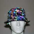 thumbnail image 3 of YooGuoGuo Cool Reflective Bucket Hat for Men Women Fluorescent Hat Glow in The Dark Fisherman Cap, 3 of 4
