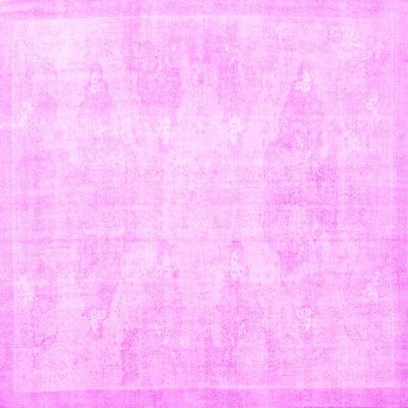 Ahgly Company Indoor Square Persian Pink Traditional Area Rugs, 5' Square