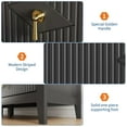 thumbnail image 3 of Juiluna Fluted Dresser for Bedroom, 47.2 Inch Wide 6-Drawer Wood Dresser, Modern Chest of Drawers, Storage Organizer Cabinet for Living Room, Hallway, Entryway, Black, 3 of 8