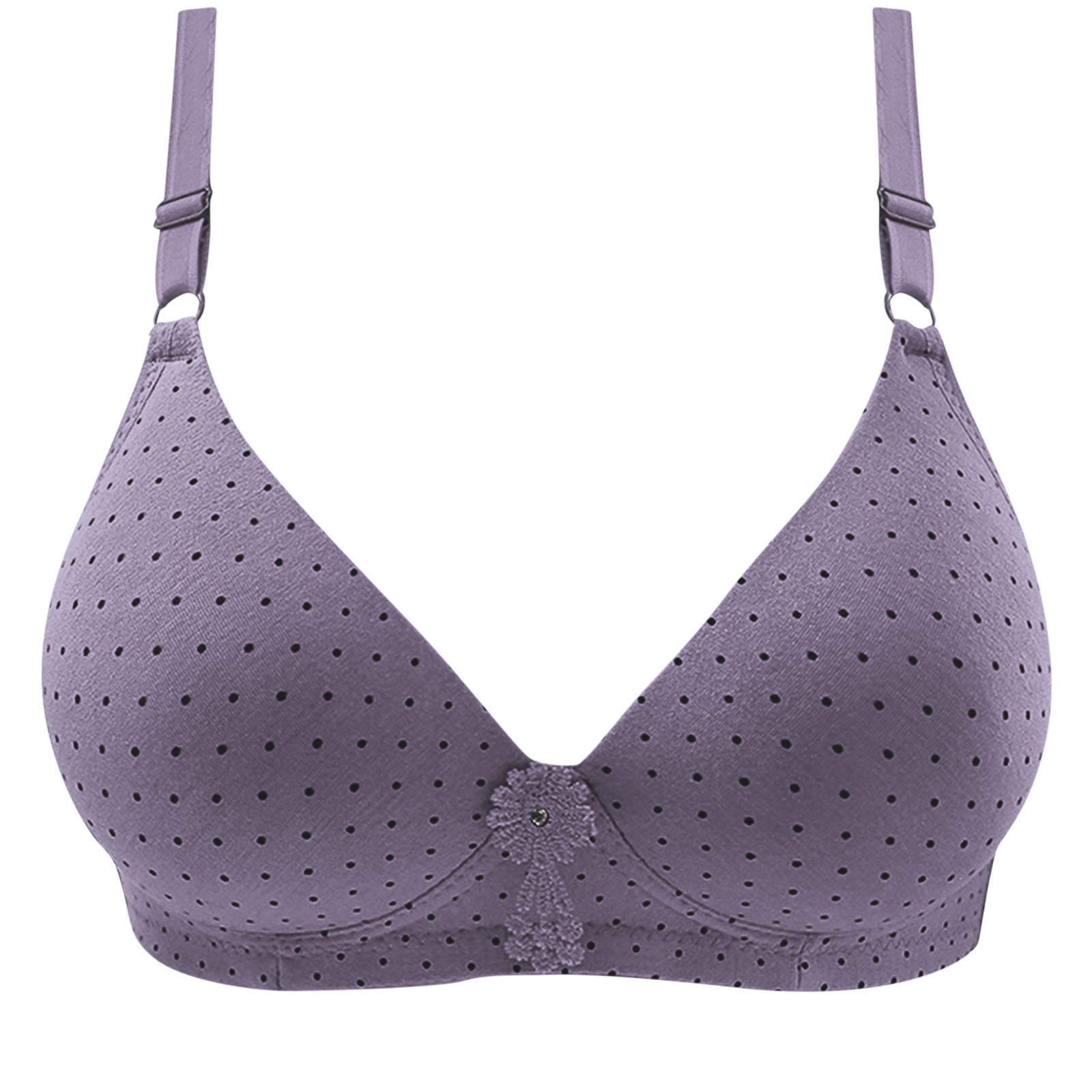 Bigersell Wirefree Bra with Support Women Embroidered Lace
