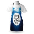 thumbnail image 4 of Saying Apron, Simple Monochrome Ink Brush Written Home is Where the Waves Crash Text, Unisex Kitchen Bib with Adjustable Neck for Cooking Gardening, Adult Size, Charcoal Grey and White, by Ambesonne, 4 of 4