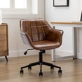 thumbnail image 2 of Duhome Home Office Chair with Arm PU Leather Yellowish Brown 1 Pcs, 2 of 8