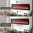 thumbnail image 4 of TURBRO 72" Smart WiFi Infrared Electric Fireplace with Sound Crackling and Realistic Flame, 1500W Quartz Heater, Recessed or Wall Mounted, Adjustable Flame Effects, Remote Control and App, in Flames, 4 of 5