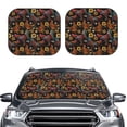 thumbnail image 6 of Lsque Sunflower Rooster 2 PCS Windshield Sun Shade | CarFoldable Window Covers | Car Accessories Reflect UV for Universal Cars SUV Truck | Small, 6 of 7