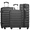 Black, variant on Gowill 3 Piece Luggage Sets 20"/24"/28" Lightweight Hardside ABS Checked Suitcases with Spinner Wheels, Rose Red