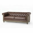 thumbnail image 2 of Mirod Comfy 3-Seat Sofa | Easy-Clean PU Leather, Retro Style, 2 of 10