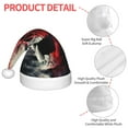 thumbnail image 4 of Fuzoiu Red And White Screaming Demon Skull Print Santa Hat Christmas Hat for kids,Santa Hats with Pompom, Unisex Xmas Holiday Hat for Christmas New Year Festive Party Supplies, 4 of 6