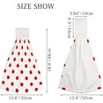 thumbnail image 2 of Hanging Towels 2 Pcs, Dish Towels Red Polka Dot Absorbent Hand Towels with Hanging Loop Washcloth for Bathroom Kitchen, 2 of 6