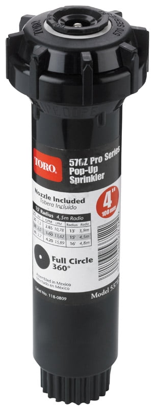 Pop-Up Sprinkler 570 Series Underground Fixed Sprayer 4" Toro Lawn Sprinklers 