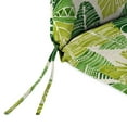 thumbnail image 6 of Jordan Manufacturing 44" x 22" Hixon Palm Green Leaves Rectangular Outdoor Chair Cushion with Ties and Hanger Loop, 6 of 11