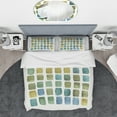 thumbnail image 3 of Designart 'Geometric Maze of Blue And Green' Geometric Duvet Cover Set, 3 of 4