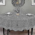 thumbnail image 3 of 180cm Round Pvc Oilcloth Tablecloth, With Floral And Lace Pattern, Waterproof Stain Resistant, 3 of 5