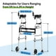 thumbnail image 3 of Andador plegable Delog para personas mayores: Andador de plataforma con ruedas de 5 pulgadas y reposabrazos acolchados extraíbles, 168 kg, ligero, ayuda para caminar, andador estándar (negro), 3 of 5