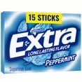 thumbnail image 3 of (3 pack) Extra Gum Peppermint Sugar Free Chewing Gum, Single Pack - 15 Stick, 3 of 11